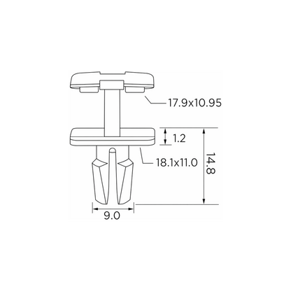 Fästclips BMW 7/Z3 Roadster m.fl. – 10-pack