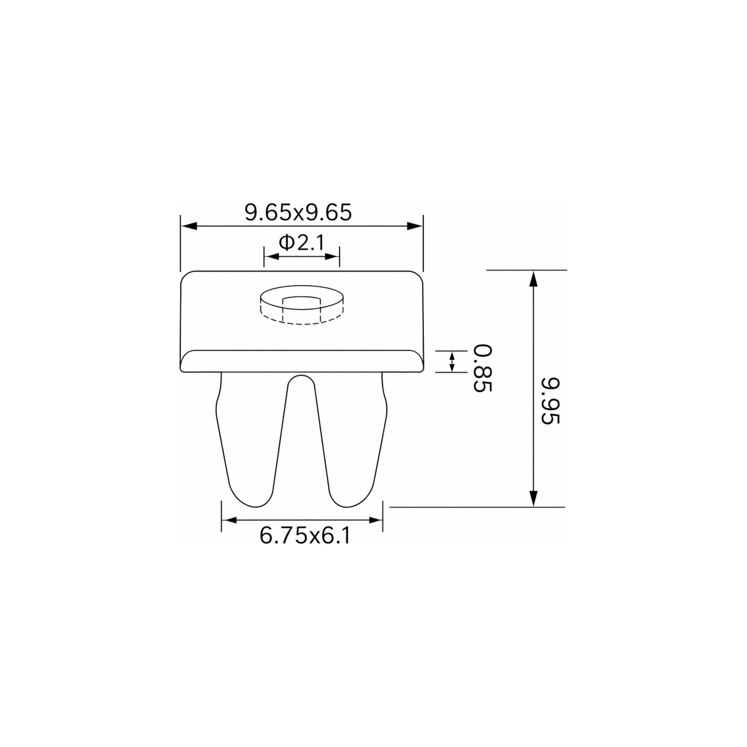 Fästclips Honda CIVIC I/Prelude II Coupé – 10-pack