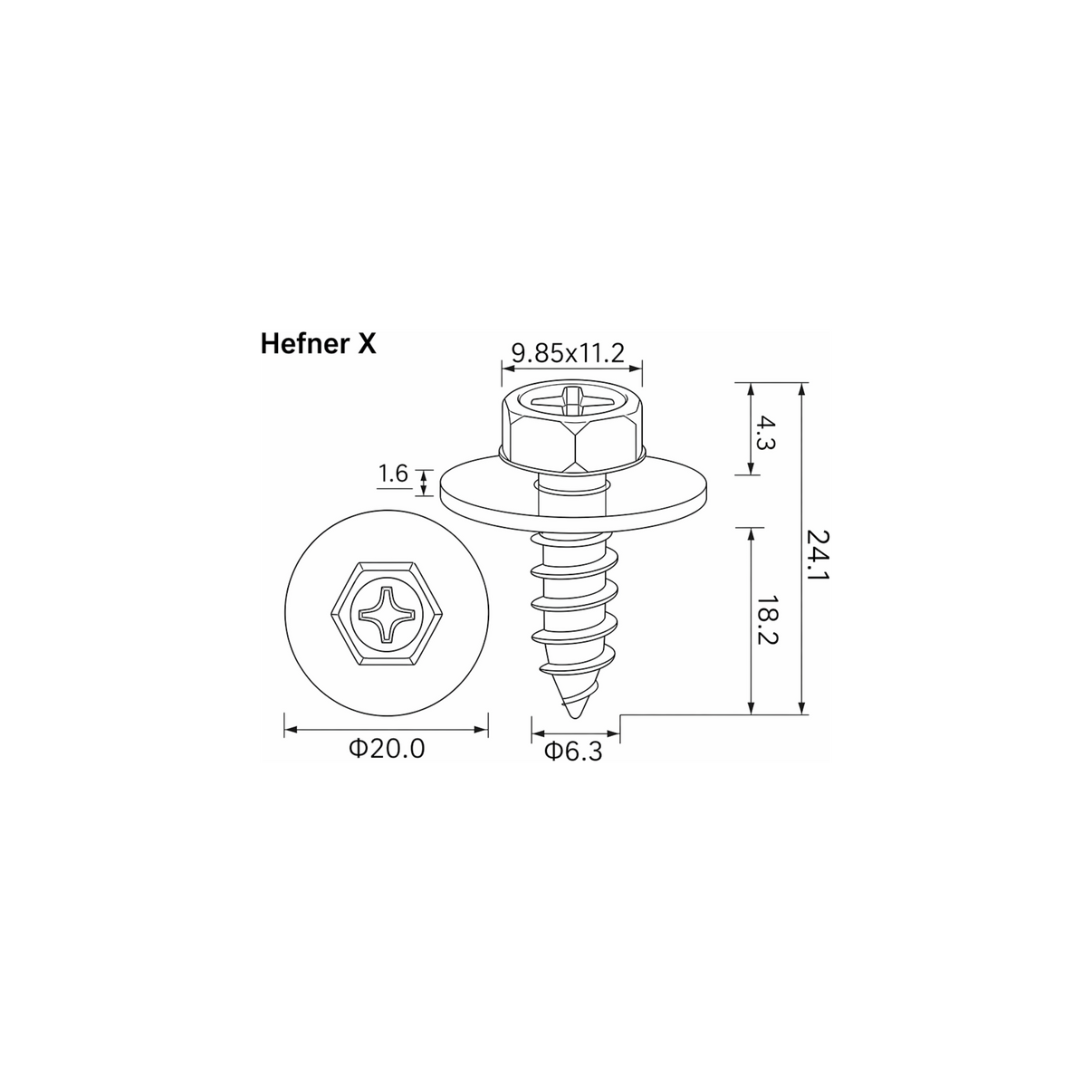 Fästclips Toyota Avensis – 10-pack
