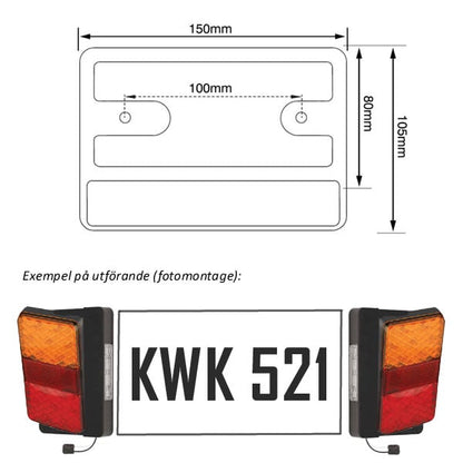 närbild på detaljer och material av Skyltbelysning 12 – 24V LP150M – LEA