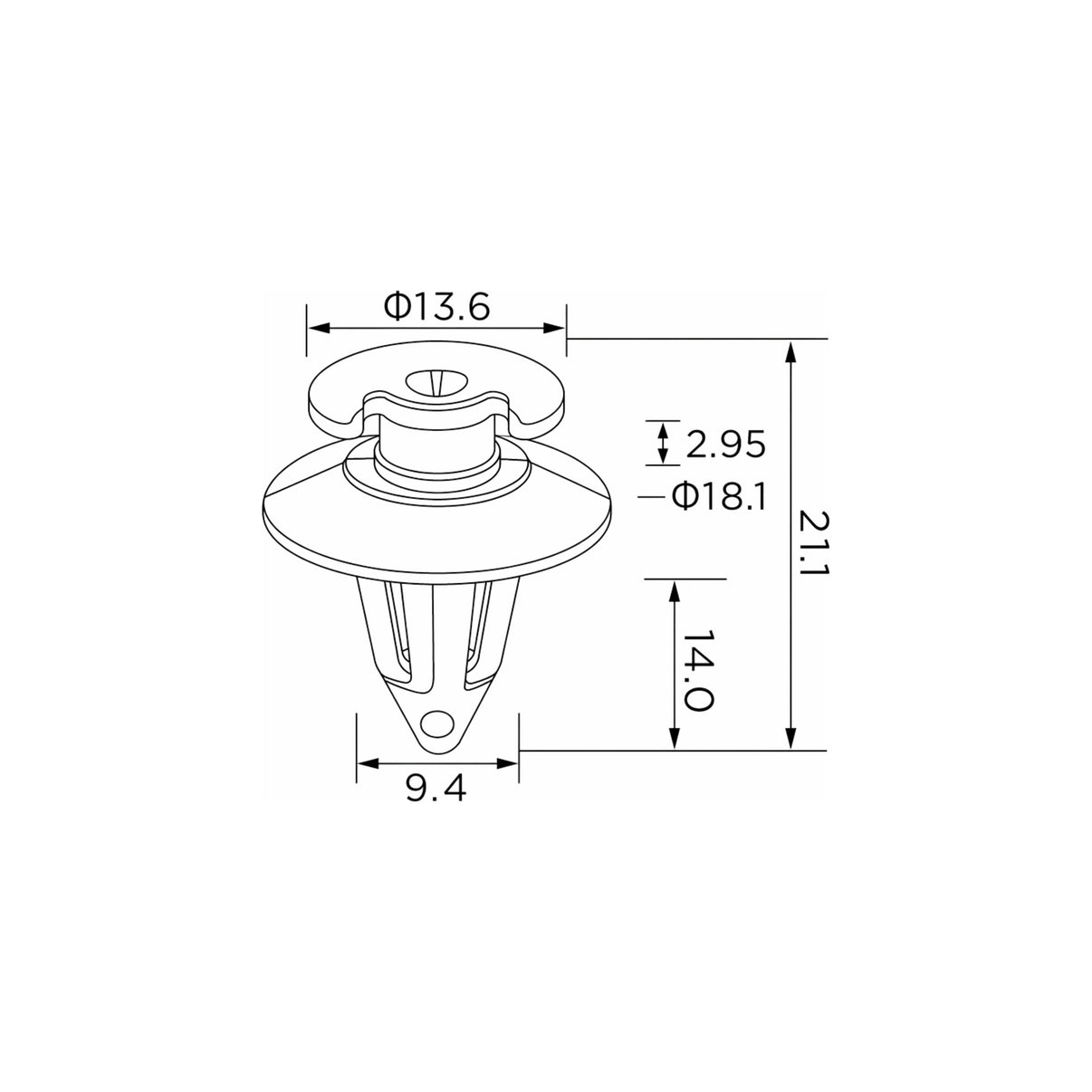 Fästclips Audi A6 C4 Avant/A6 C4 m.fl. – 10-pack