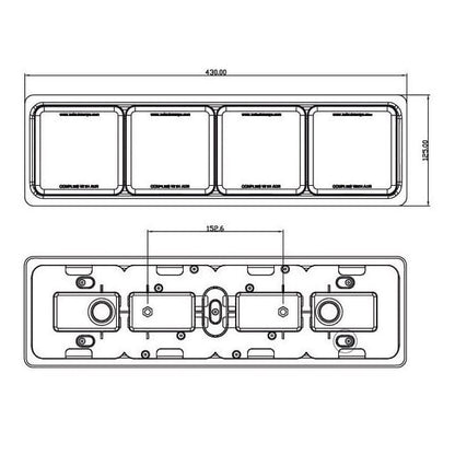 närbild på detaljer och material av Baklampa 100BFWRAME Röd – LEA