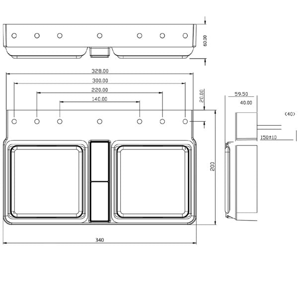 Baklampa Heavy Duty 125BARMLE – närbild detaljer | LEA