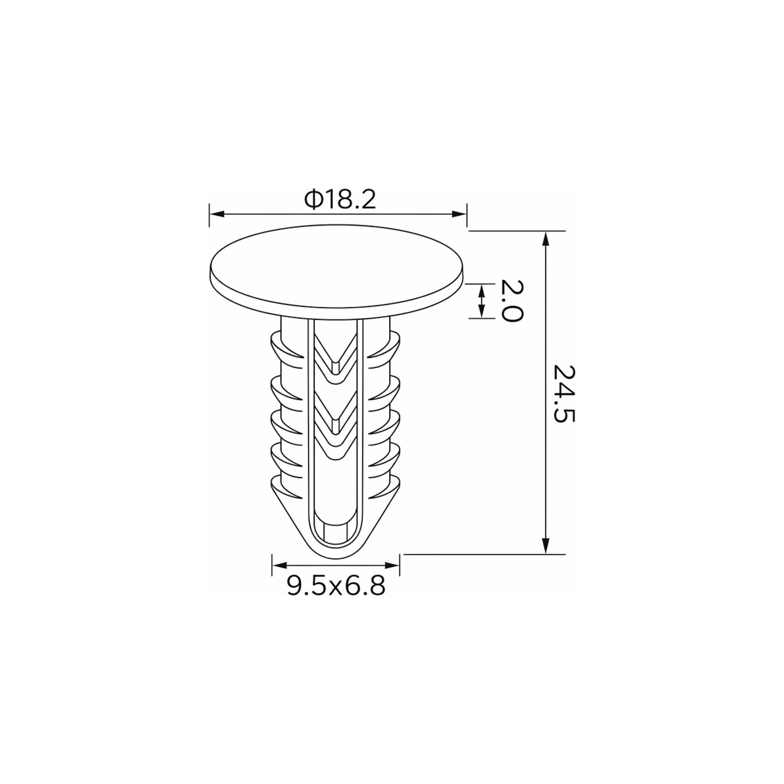 Fästclips Fiat Barchetta/Palio m.fl. – 10-pack