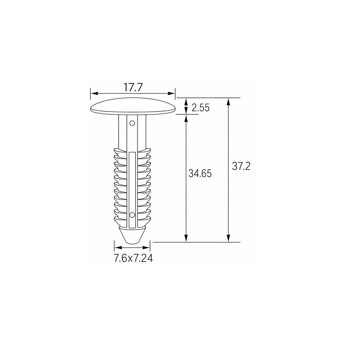 Fästclips – 10-pack – Stabil montering, Fiskbensprofil