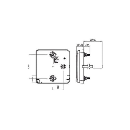 Baklampor 100BARE2 LED – 2 – pack – närbild detaljer | LEA