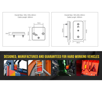 bild som visar användning av Baklampa 150ARME10 – 10m kabel – 12/24V – LEA