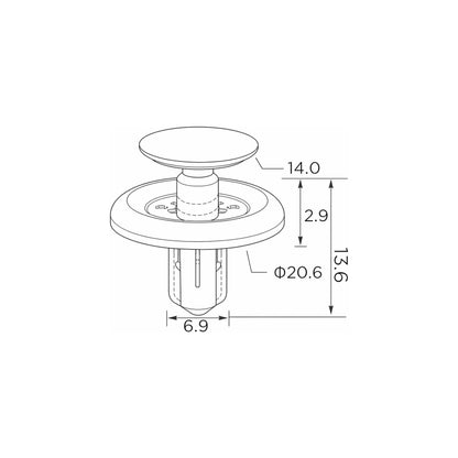 Fästclips Lexus Ct/Es m.fl. – 10-pack