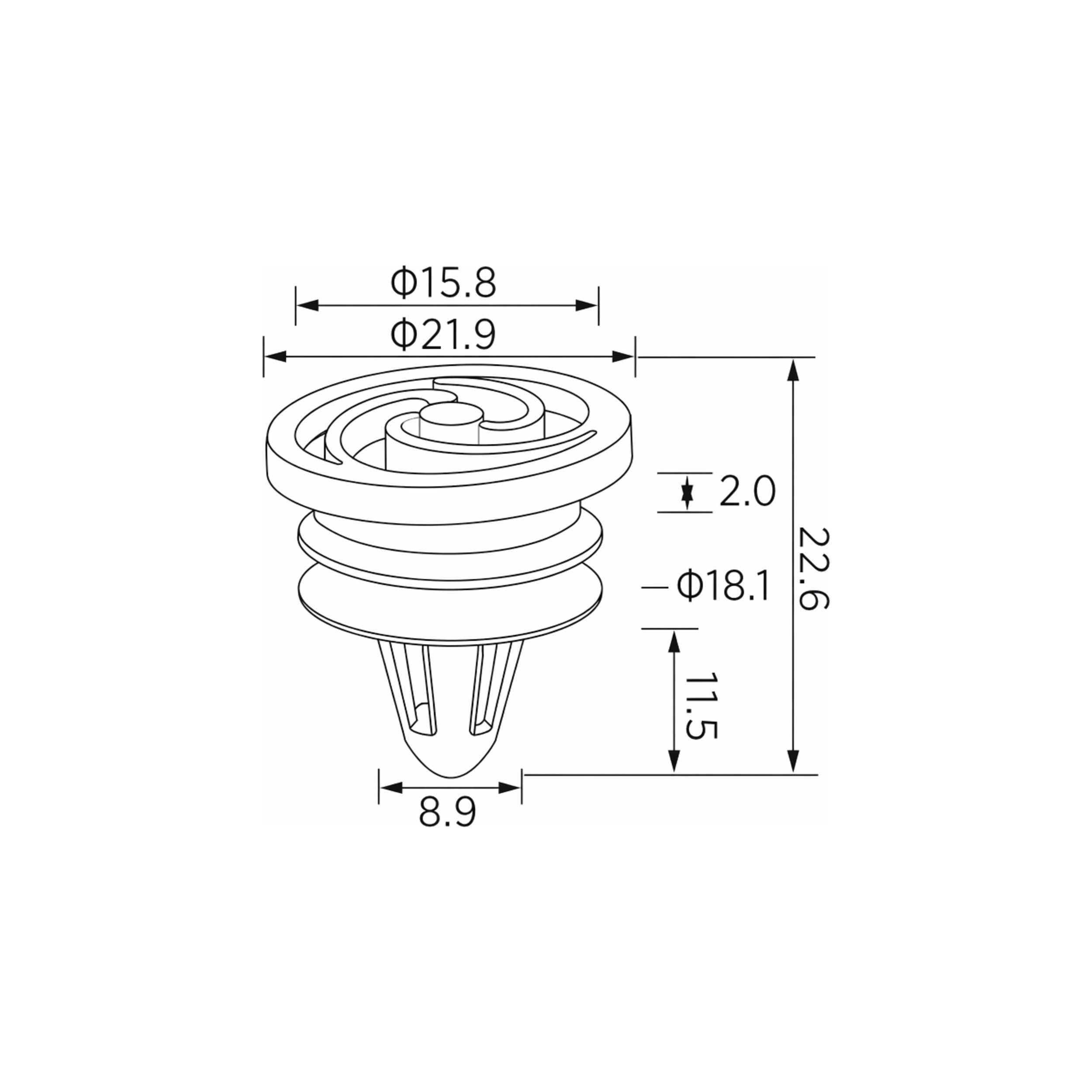 Fästclips Seat Ibiza II/Cordoba m.fl. – 10-pack