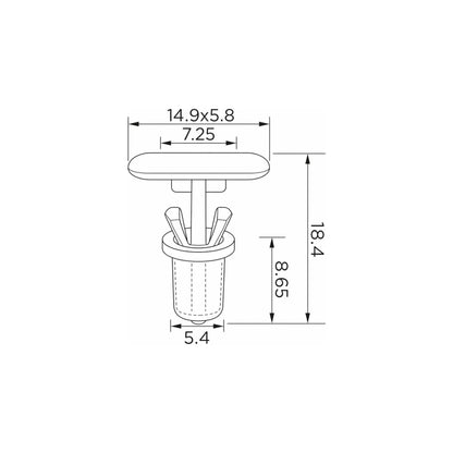 Fästclips Ford Galaxy I/Galaxy Mk I m.fl. – 10-pack