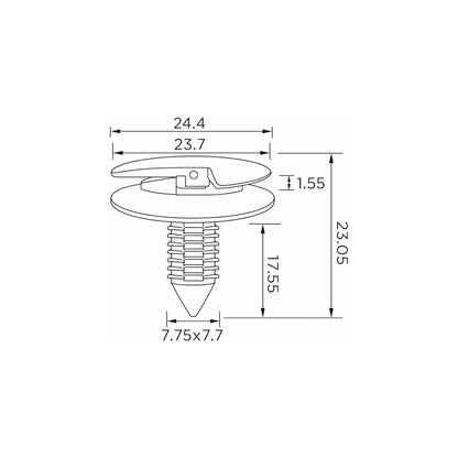 Fästclips Chrysler 200/300C m.fl. – Stabil montering, Fiskbensprofil