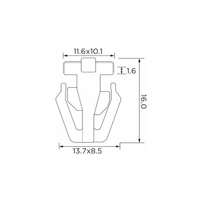 Fästclips Honda CIVIC VI/Legend II – 10-pack
