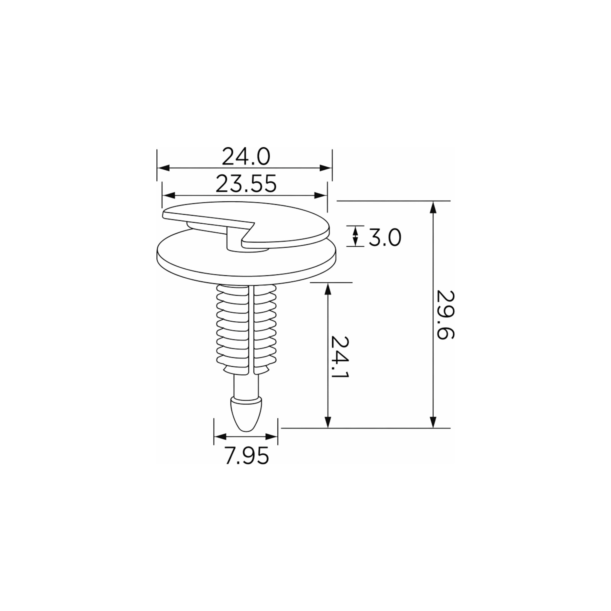 Fästclips Ford Focus I/F-250 – 10-pack