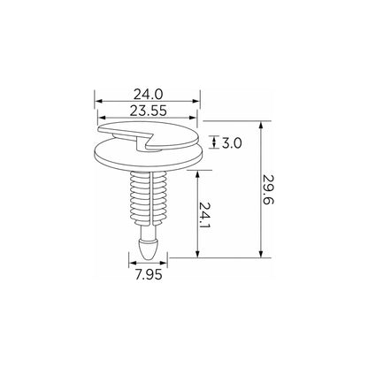 Fästclips Ford Focus I/F-250 – 10-pack
