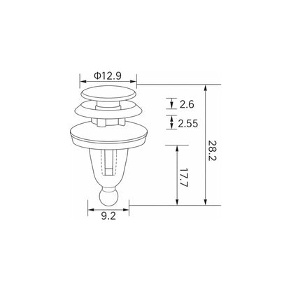 Fästclips Toyota Hilux VI/Mitsubishi Colt V m.fl. – 10-pack