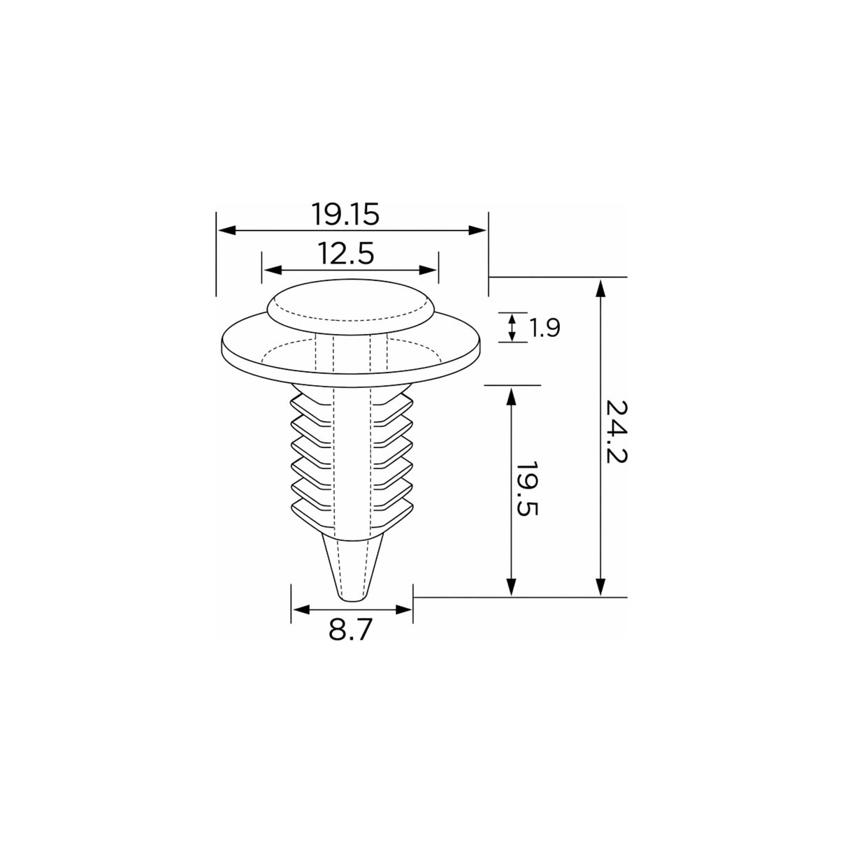 Fästclips Chrysler Sebring/Dodge Caravan m.fl.