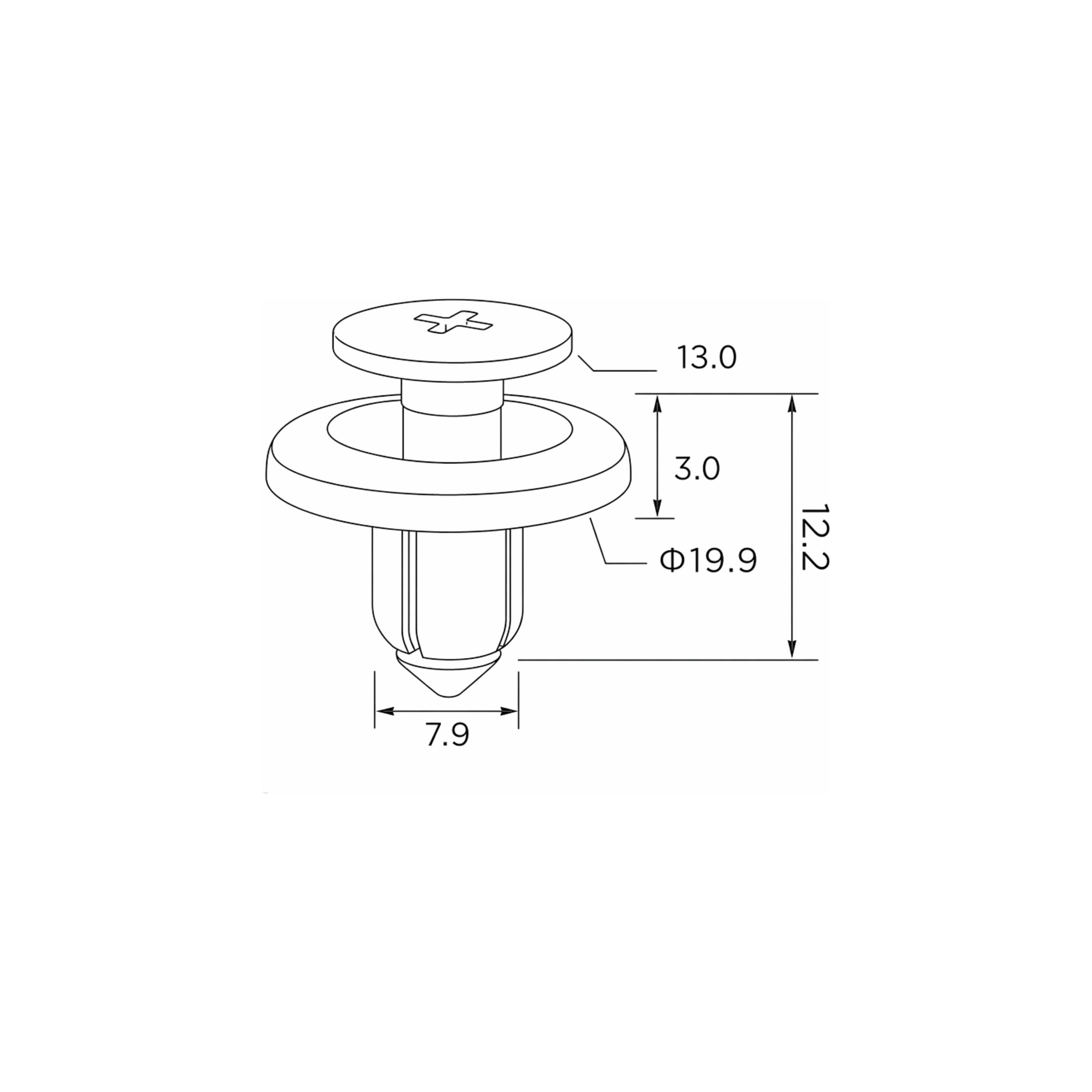 Fästclips Ford Fiesta VI/Mazda 2 m.fl. – 10-pack
