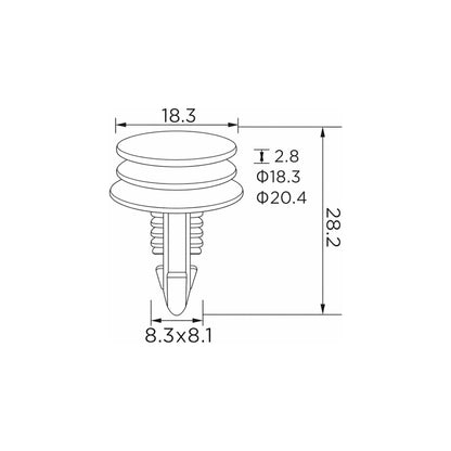 Fästclips – 10-pack – Stabil montering, Fiskbensprofil