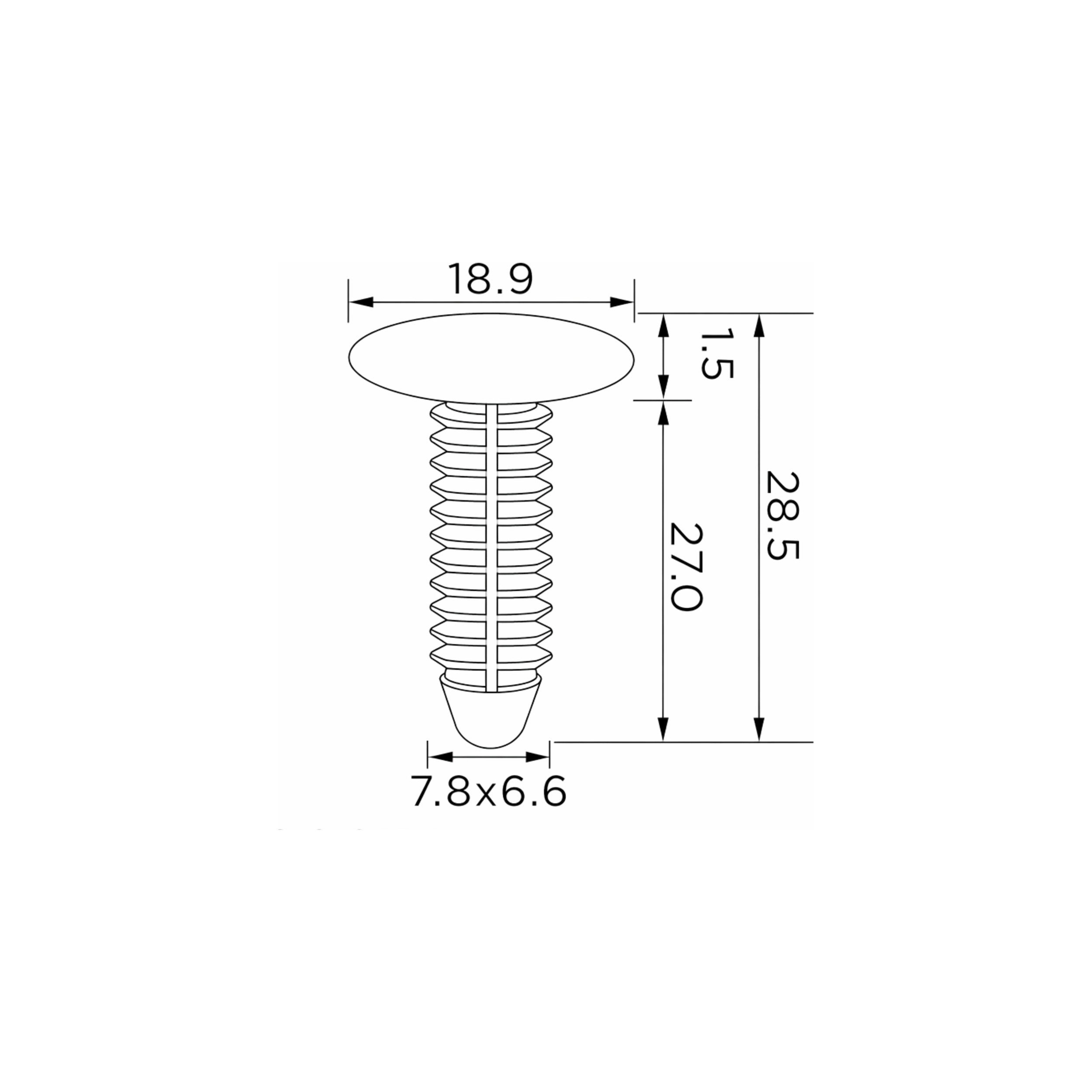 Fästclips – 10-pack – Stabil montering, Fiskbensprofil