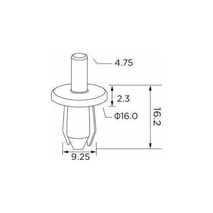 Fästclips Volvo 850/C30 m.fl. – 10-pack