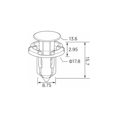 Fästclips Peugeot 4007 – 10-pack