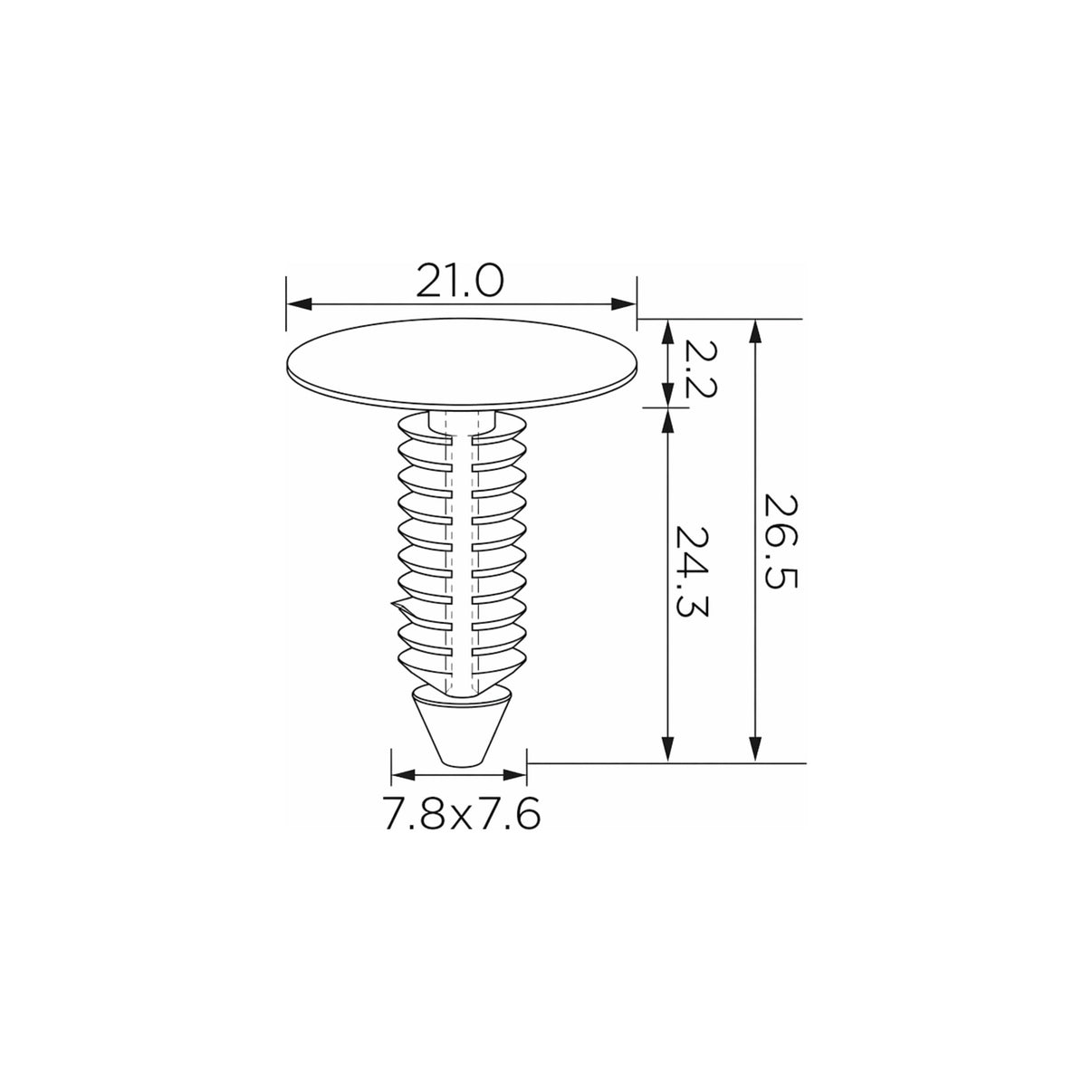 Fästclips – 10-pack – Stabil montering, Fiskbensprofil