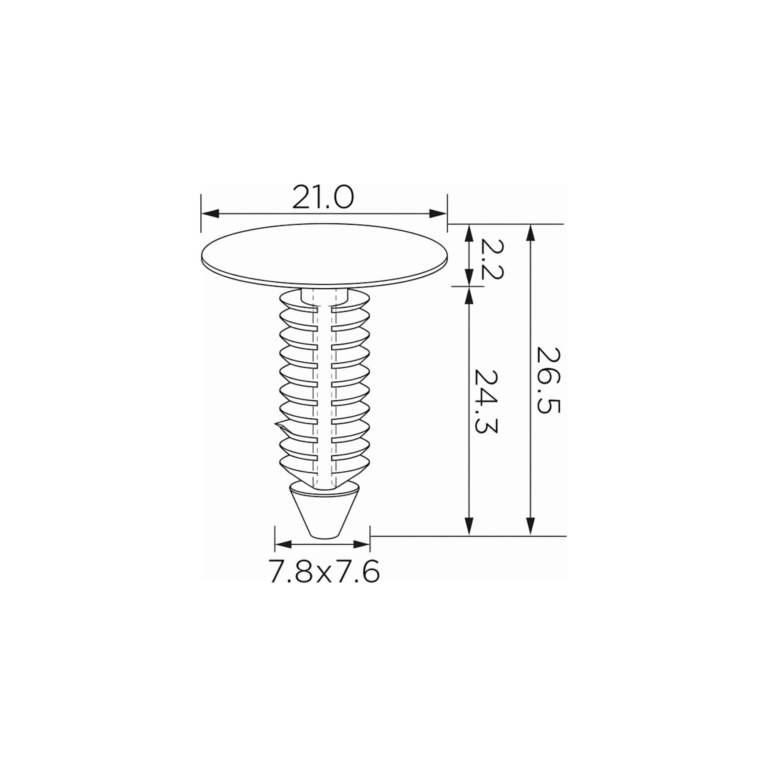 Fästclips – 10-pack – Stabil montering, Fiskbensprofil