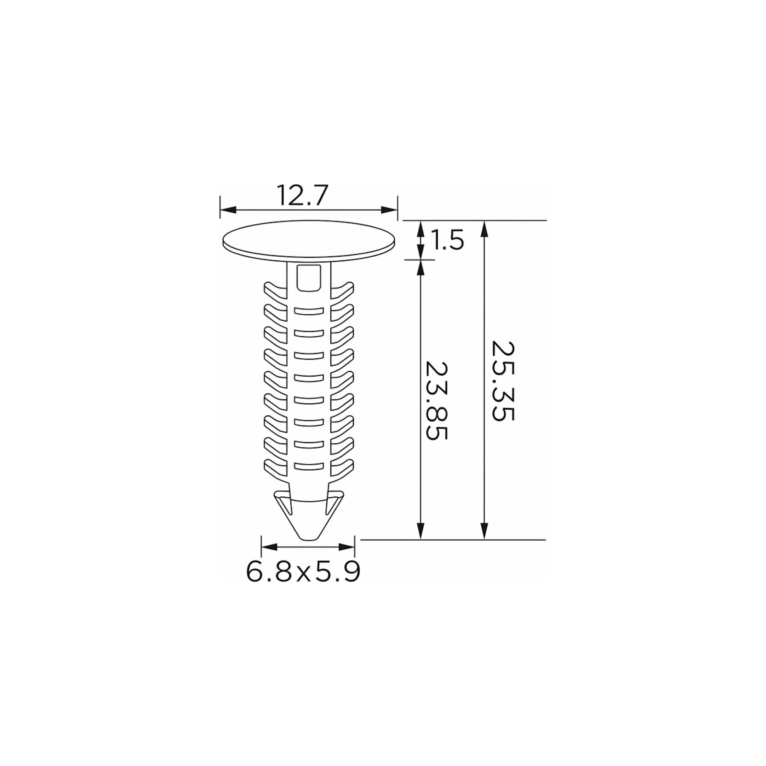 Fästclips Ford B-Max/C-Max m.fl. – fäste Elementy tapicerki