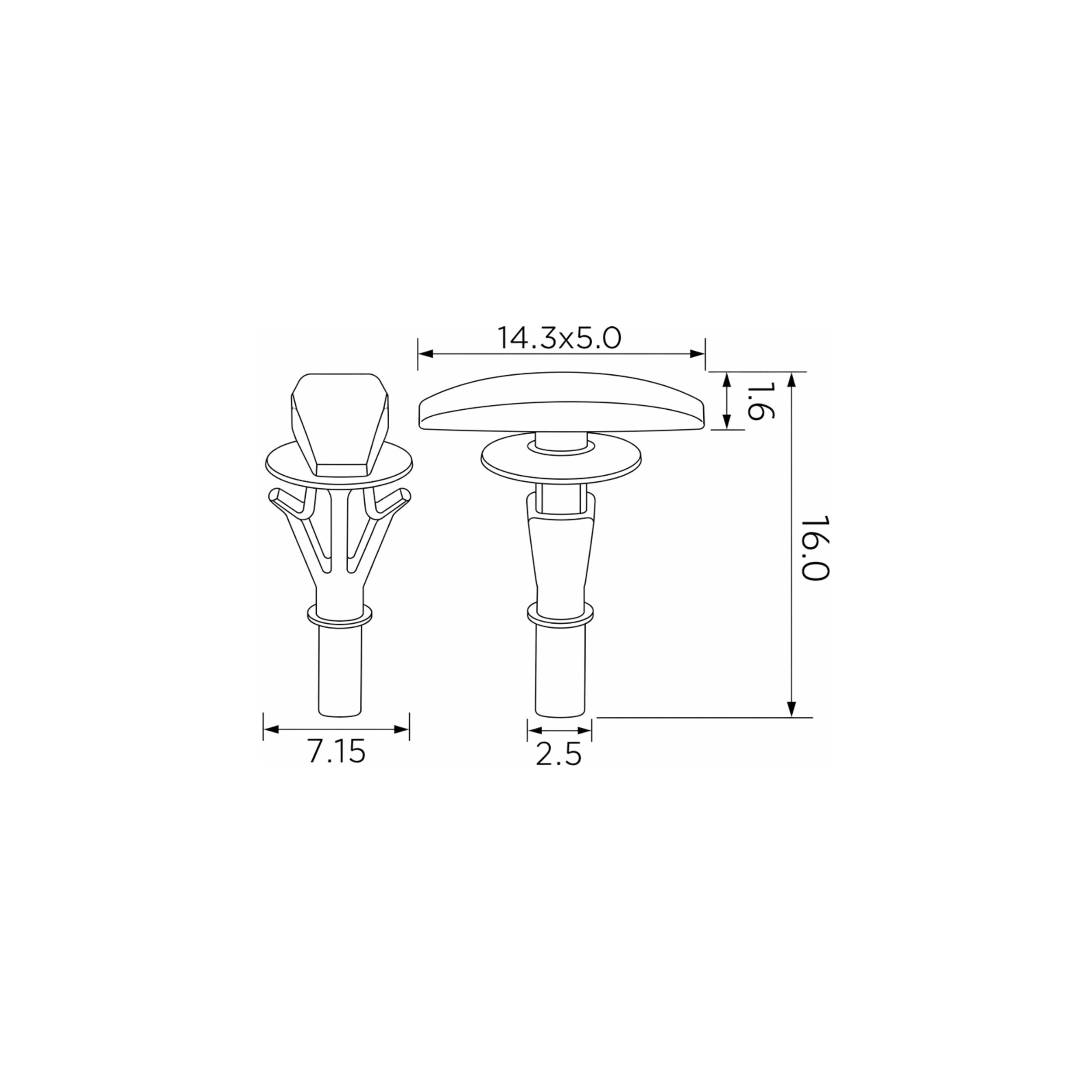 Fästclips Ford B-Max/C-Max m.fl. – 10-pack