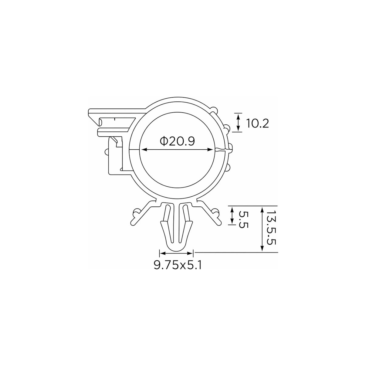 Fästclips Cadillac Escalade – 10-pack