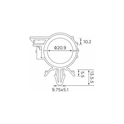 Fästclips Cadillac Escalade – 10-pack