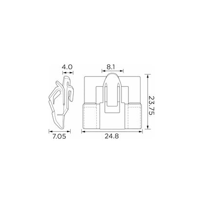 Fästclips Honda CIVIC V – 10-pack