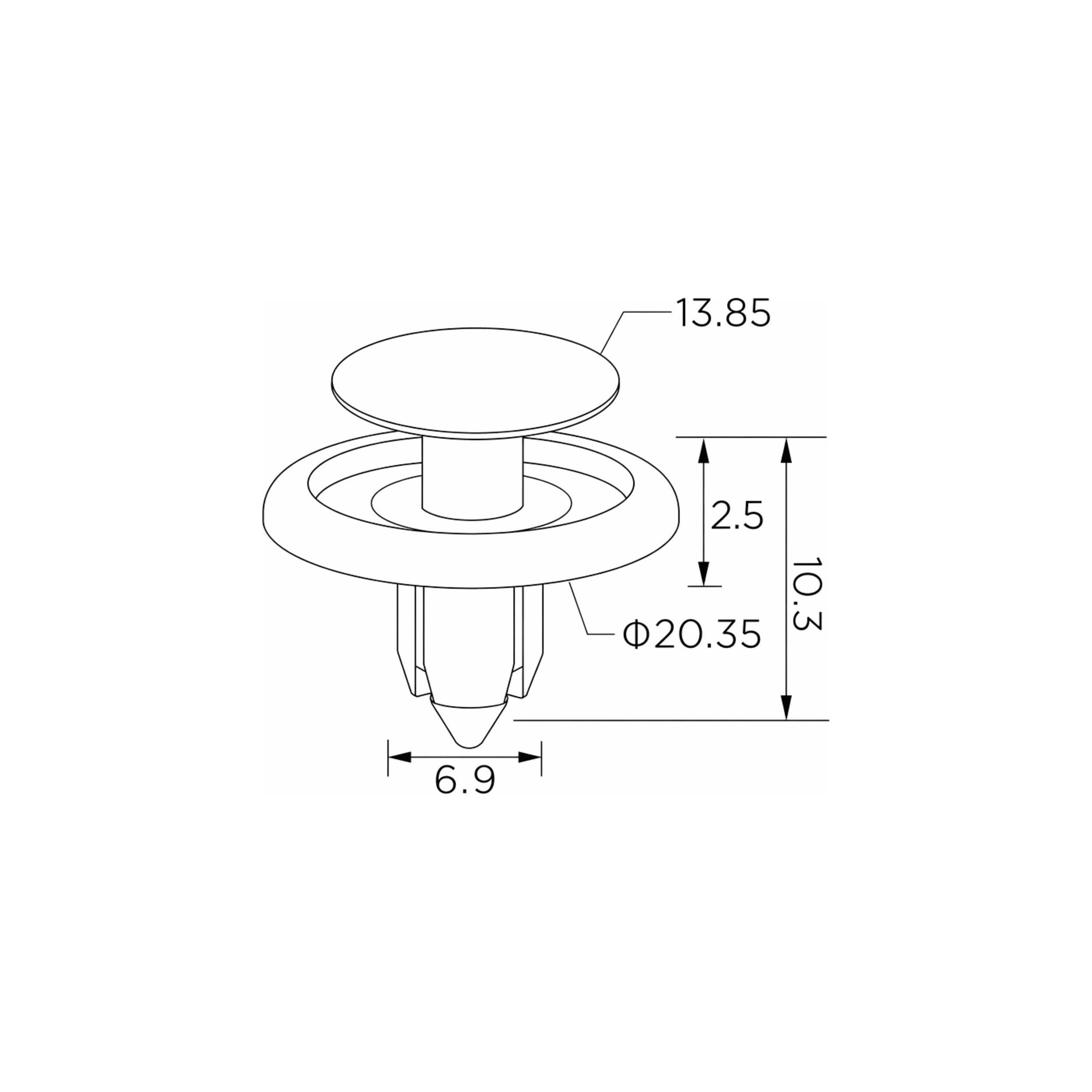 Fästclips Lexus Gs/Is I m.fl. – 10-pack