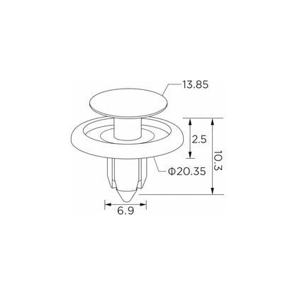 Fästclips Lexus Gs/Is I m.fl. – 10-pack