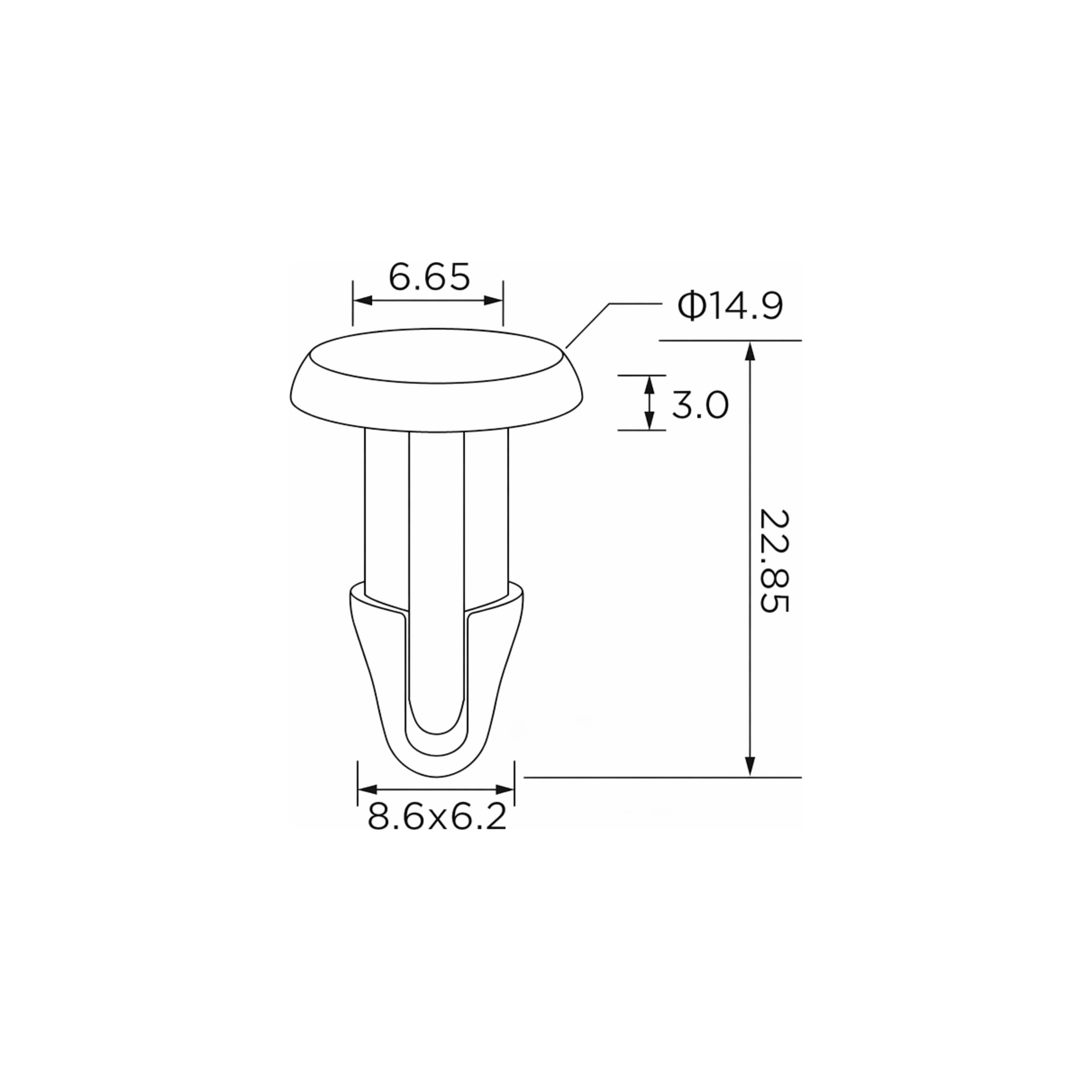 Fästclips Honda CIVIC VI/Accord VI m.fl. – 10-pack
