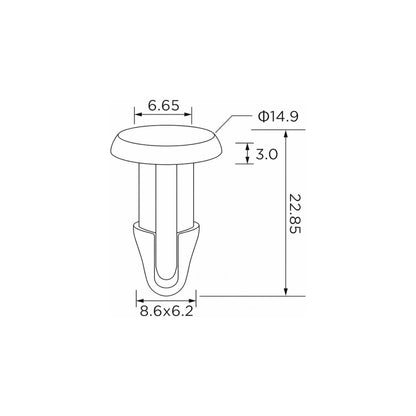 Fästclips Honda CIVIC VI/Accord VI m.fl. – 10-pack