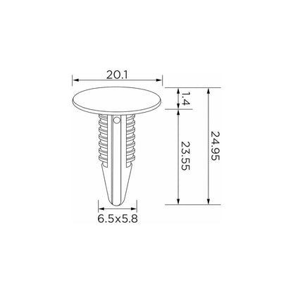 Fästclips – 10-pack – Stabil montering, Fiskbensprofil