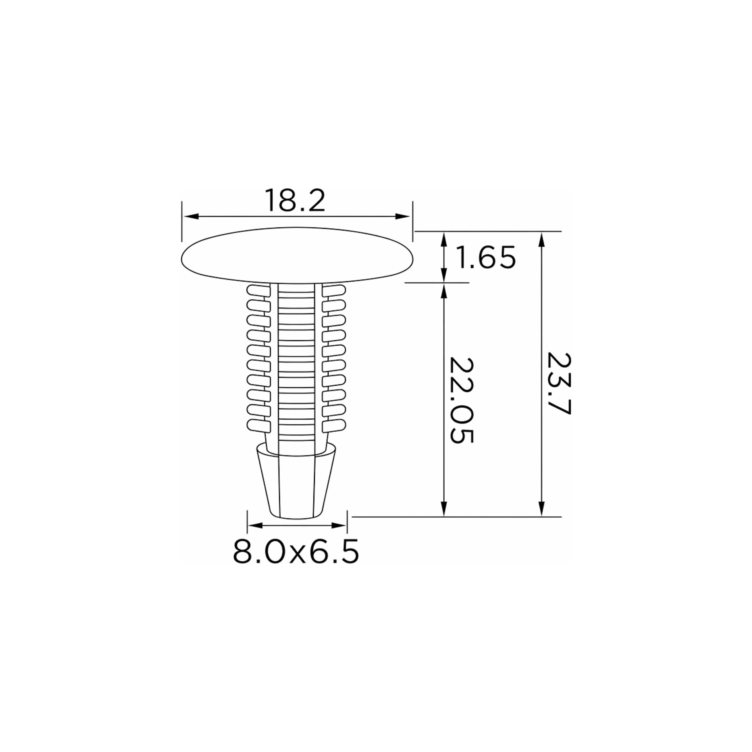 Fästclips Ford Mondeo IV/Kuga I m.fl. – 10-pack