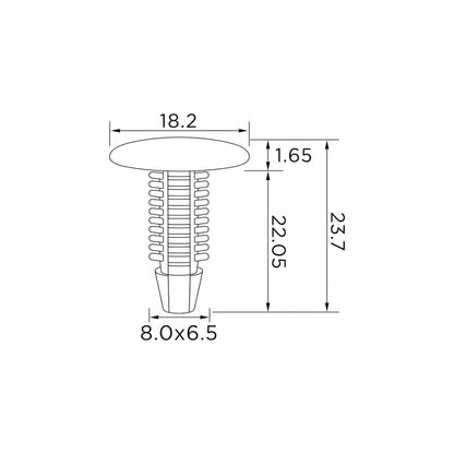 Fästclips Ford Mondeo IV/Kuga I m.fl. – 10-pack