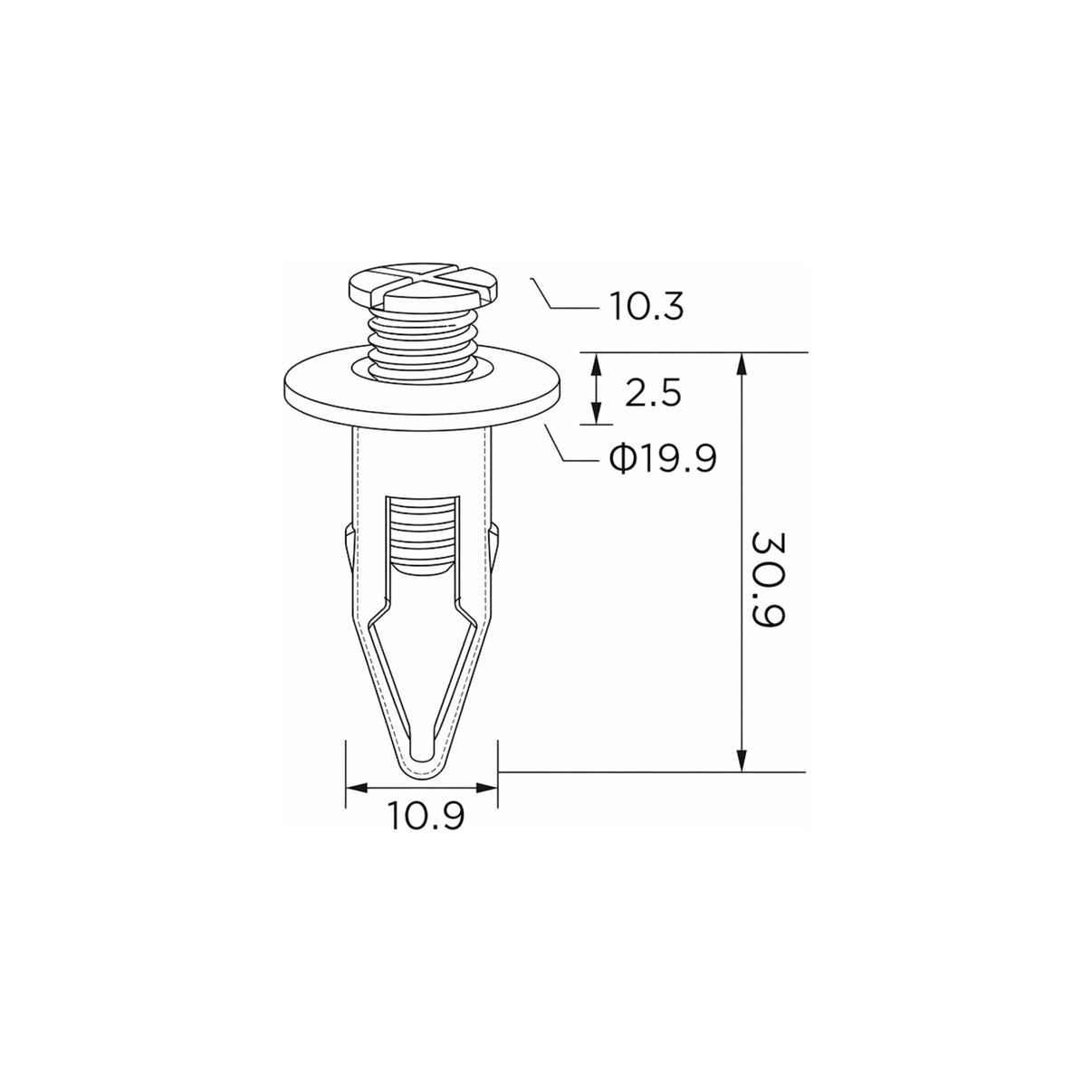 Fästclips Hyundai Tucson/Honda Accord V m.fl. – 10-pack