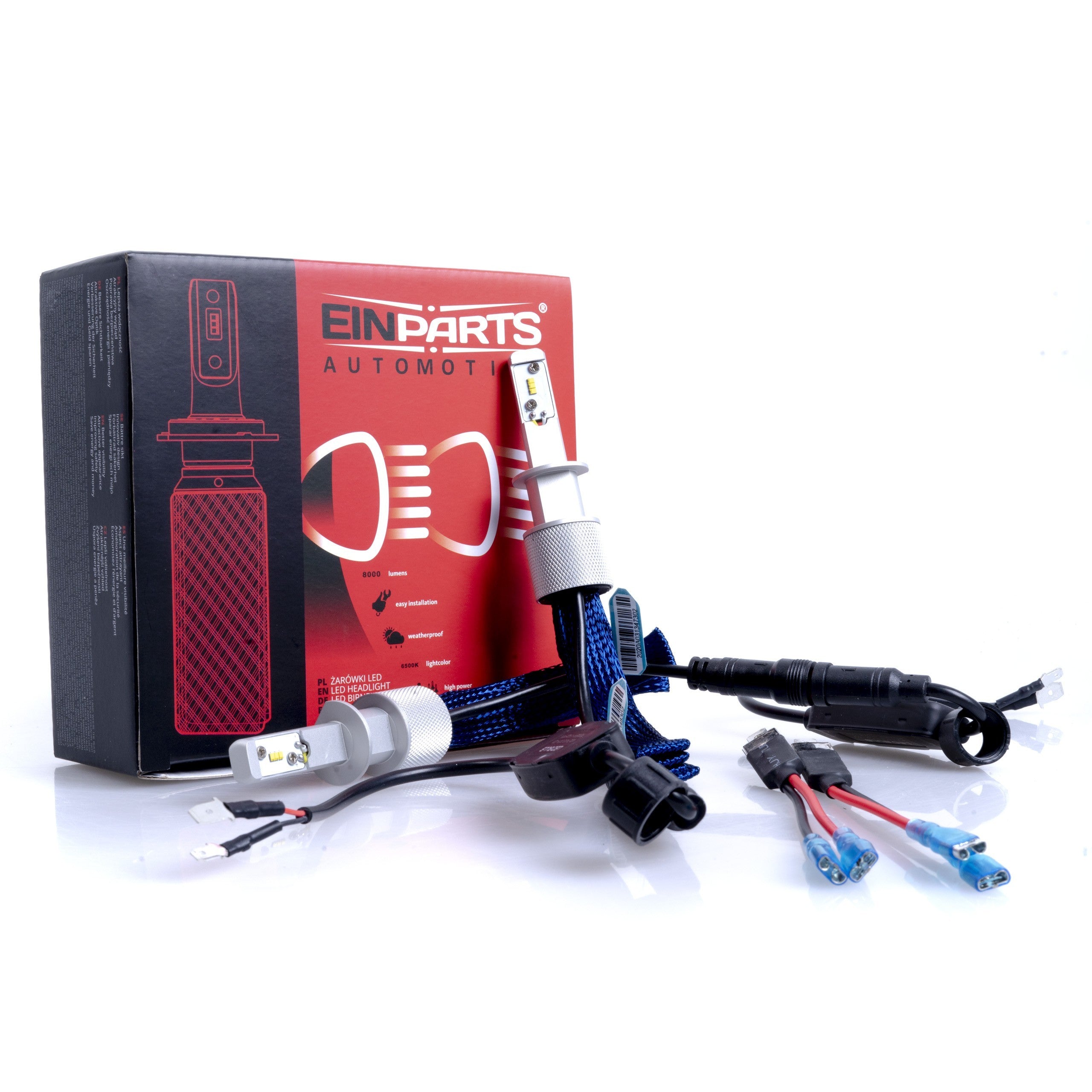 LED-konverteringssats – H1 – 6000K – 9V - 32V – P145S – 2-pack