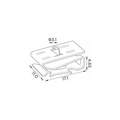 Fästclips Audi 200 C2/A1 m.fl. – 10-pack