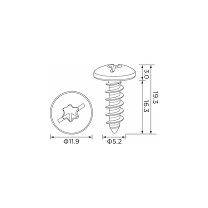 Fästclips Audi A4 B9/A5 Coupé m.fl. – 10-pack