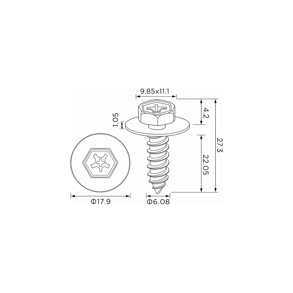 Fästclips Lexus Es/Gs m.fl. – 10-pack