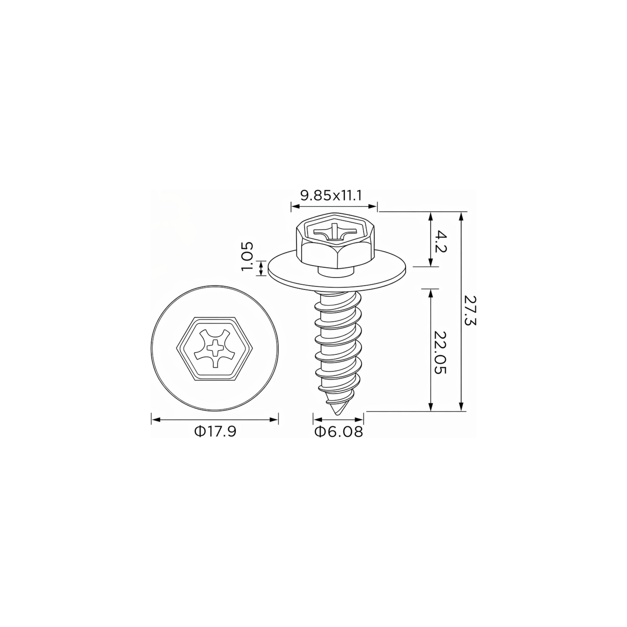 Fästclips Lexus Es/Gs m.fl. – 10-pack