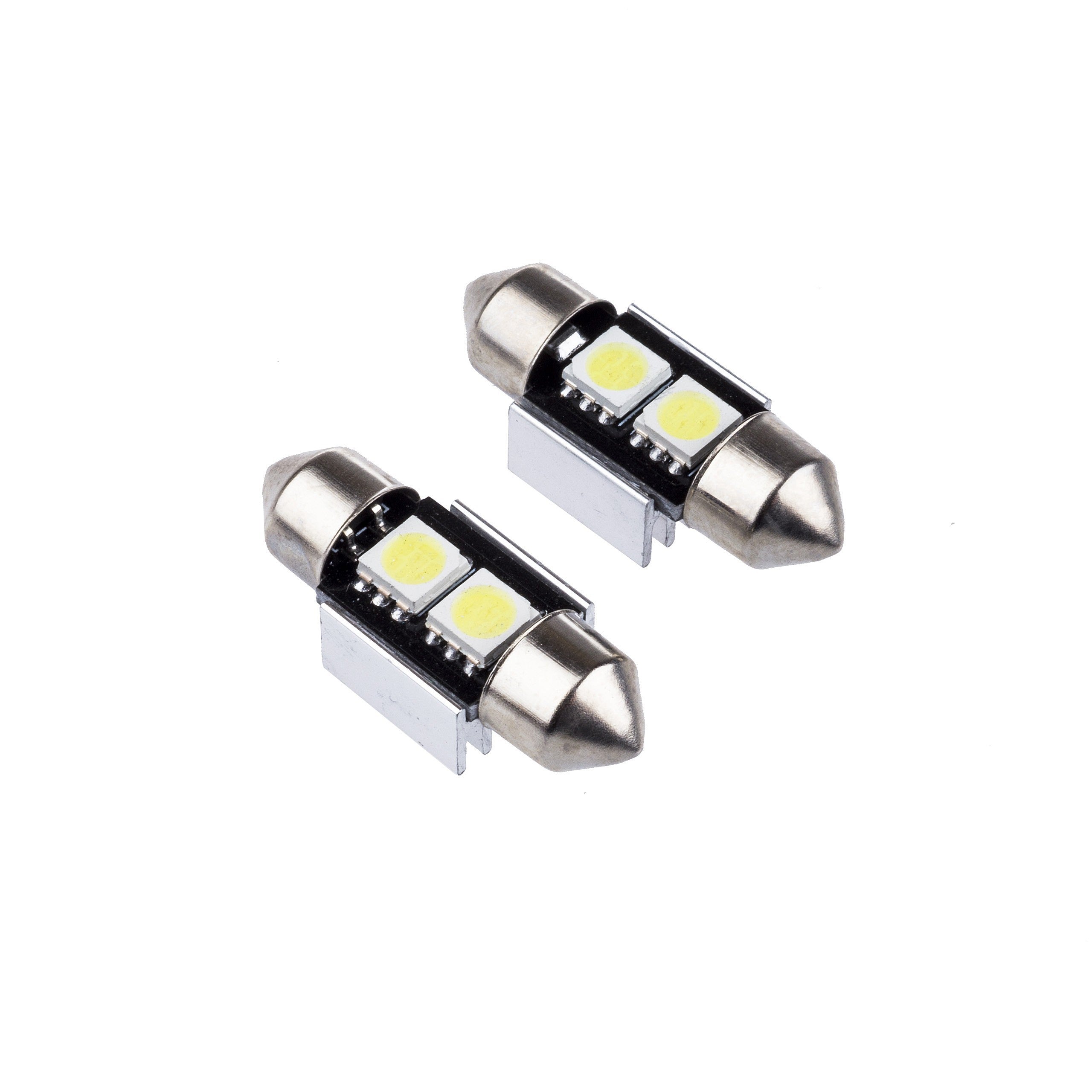 LED-lampa för bil – C5W – SV8.5–8 – 6000K – 2 LED – SMD 5050 – 2-pack