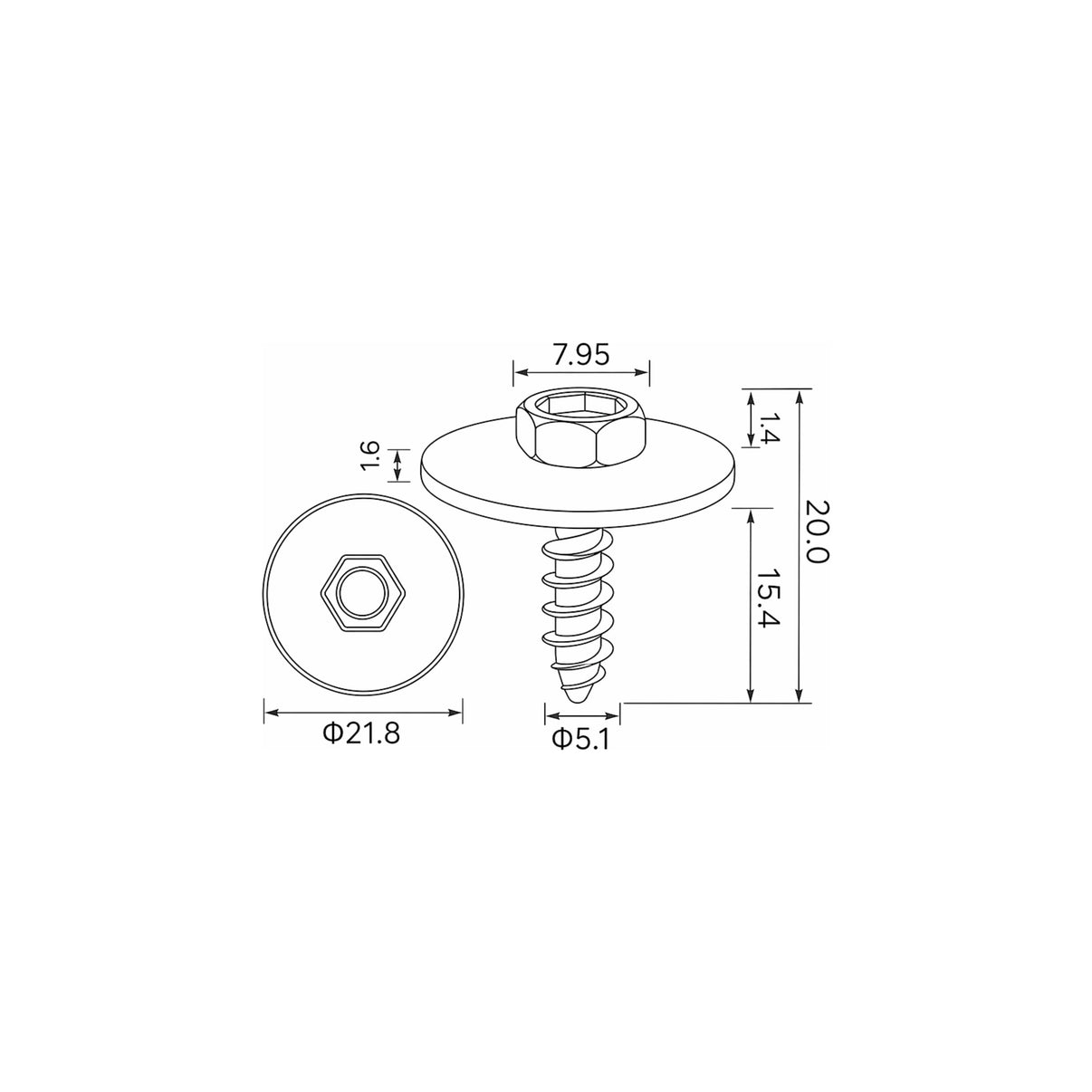 Fästclips BMW 1/1 Coupé m.fl. – 10-pack