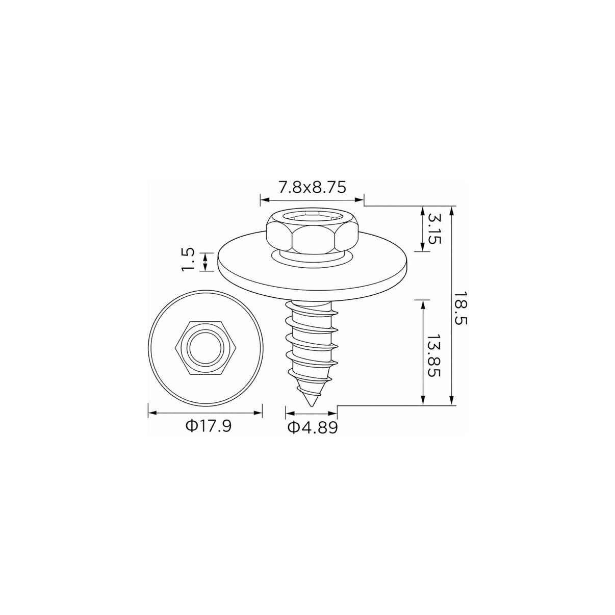 Fästclips BMW 1/1 Coupé m.fl. – 10-pack