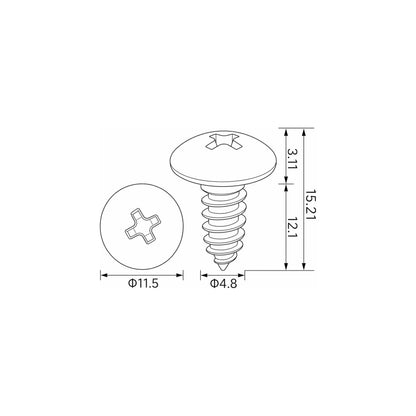 Fästclips Mitsubishi Galant IX/Eclipse IV Coupé m.fl. – 10-pack