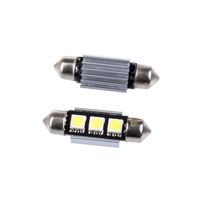 LED-lampa för bil – C5W – SV8.5–8 – 6000K – 3 LED – SMD 5050 – 2-pack